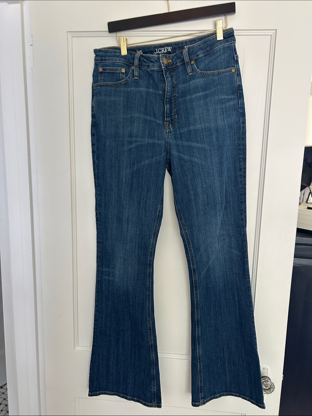 J. Crew Blue Skinny Flare Jeans - Picture 2 of 9